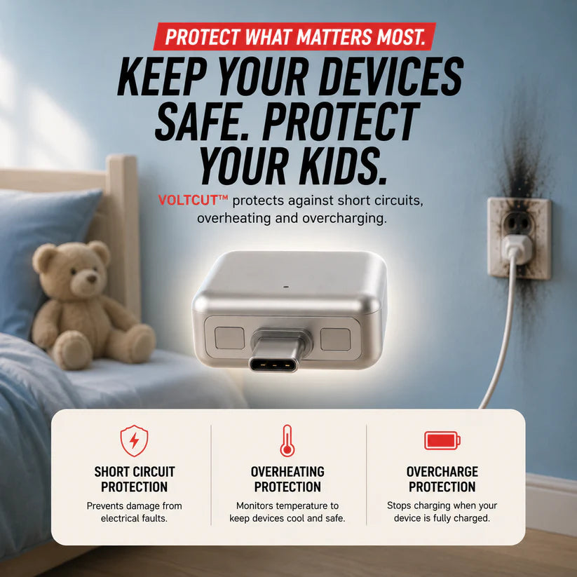 VoltCut™ Shop Anti-Overcharge Safe Charger for USB-C Devices Protect your kids